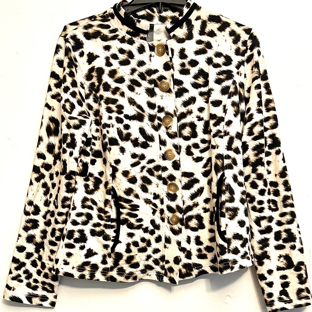 PRIVACY, Chaqueta de mujer, Talla 12, Color Leopardo.